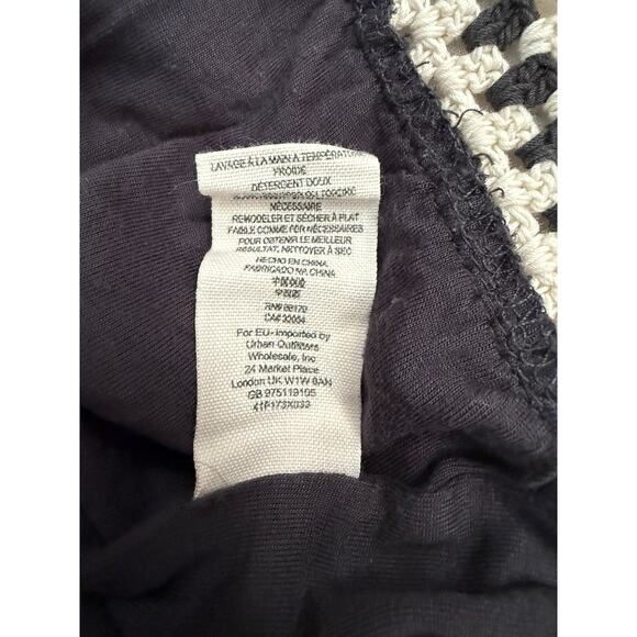 Free People Jacket Women's Small Crochet Boho Trim Full Zip Lightweight - Picture 6 of 7